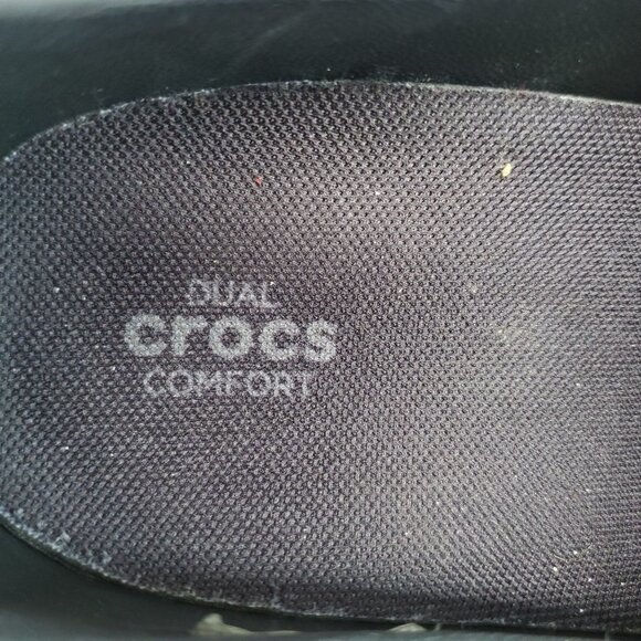 Crocs Shoes Womens Size 10 Black Synthetic Rose Neria Pro II Dual Comfort Clogs - Picture 10 of 12